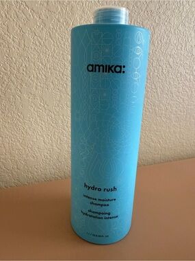 amika Hydro Rush Intense Moisture Shampoo 1L SEALED NEW